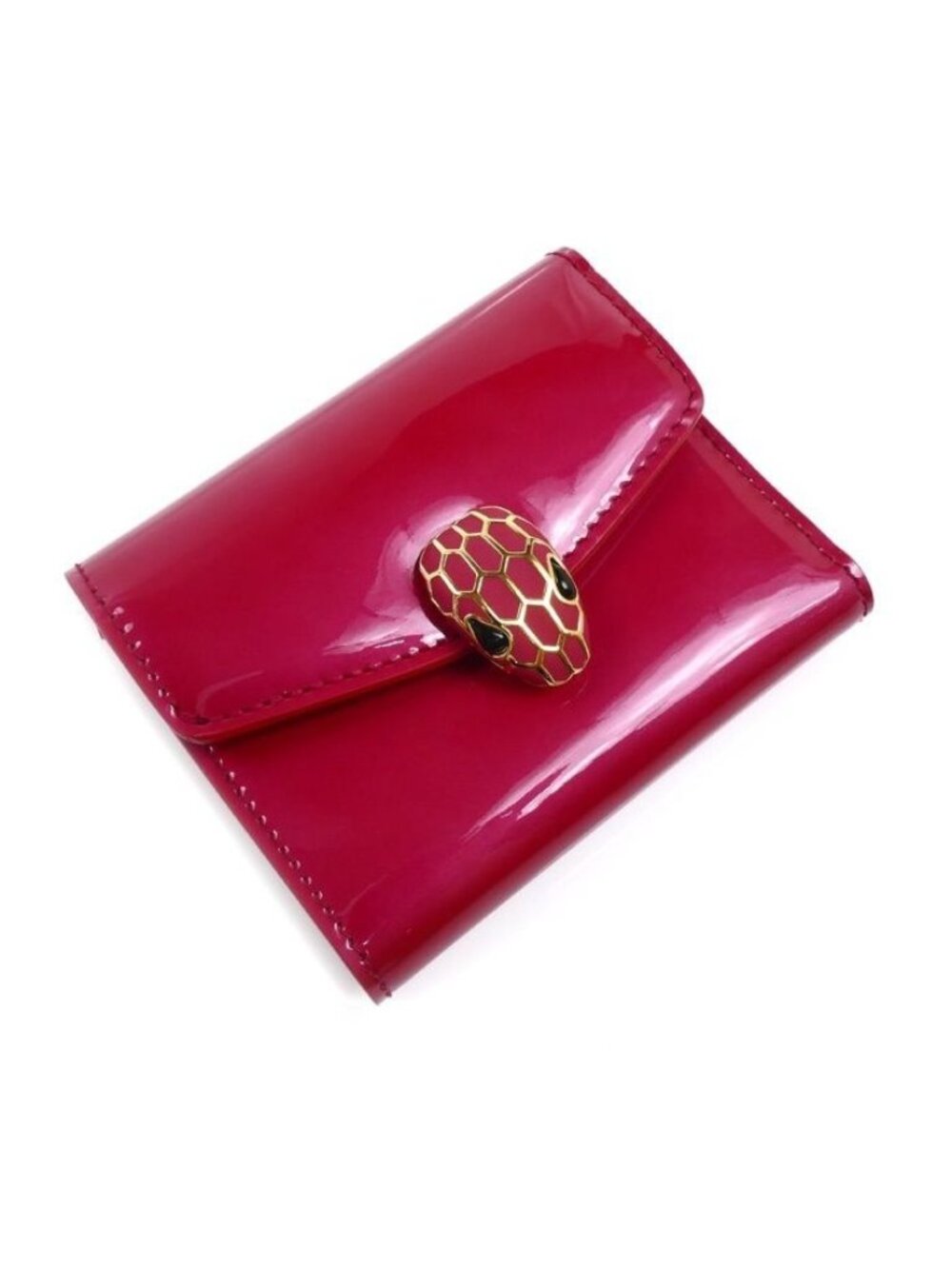 Bvlgari Serpenti Compact Wallet Bifold Pink